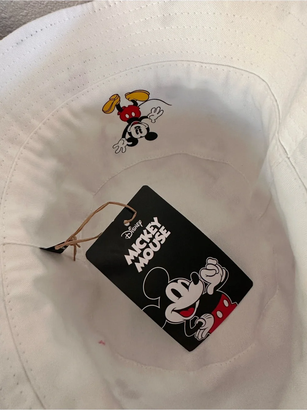 Disney White Bucket Hat with Classic Mickey Print - Picture 3 of 4